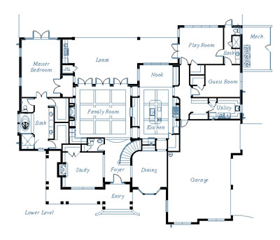 Floor Plan of Custom Home